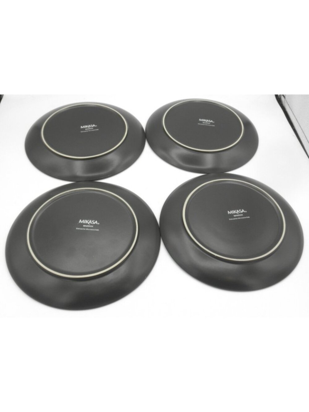 Maddox Gray by Mikasa 8.25 Inch Salad Plates Set of 4 Pattern Code: MIKMADGR - Picture 2 of 6